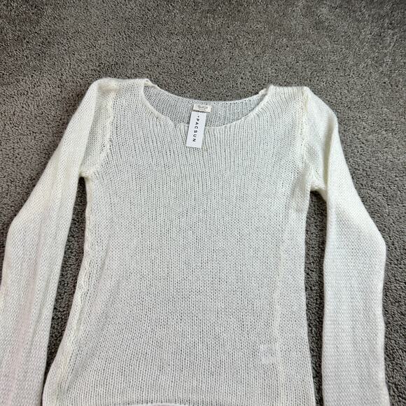J. Galt Sweater Womens OS Ivory Mohair Wool Blend Open Knit Sheer PacSun * - Picture 3 of 12